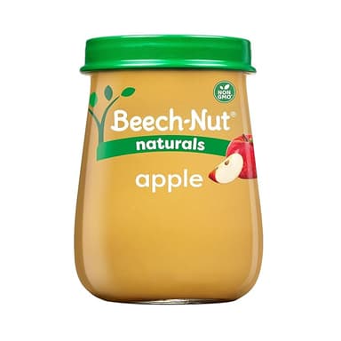 Beech-Nut Naturals Stage 1 Baby Food, Apple, 4 oz Jar (10 Pack)