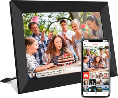 Akimart 10.1" FRAMEO WiFi Digital Photo Frame – 32GB Memory, IPS Touchscreen, Auto-Rotation